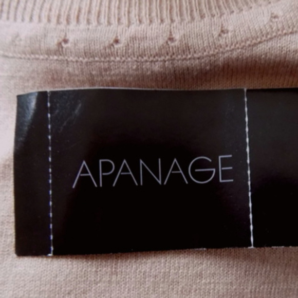 NWT Light turtleneck sweater L 44  Nude Dusky pink Wool bl Pointelle Peach Large - Picture 6 of 7